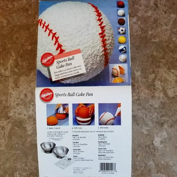 Wilton Kitchen New Wilton 3d Sports Ball Cake Mold Baking Pan